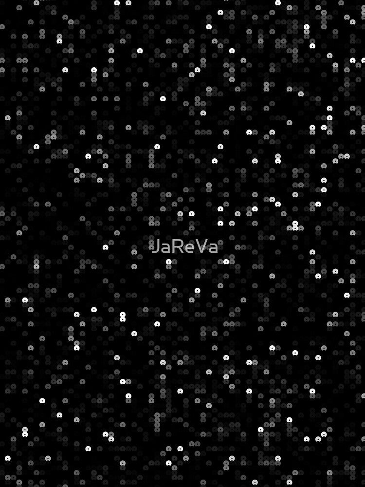 Printed image of shiny black sequins by JaReVa