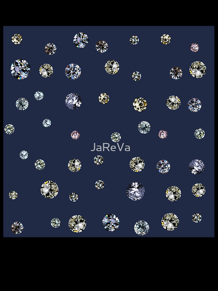 Printed image of Diamond pattern on navy blue by JaReVa