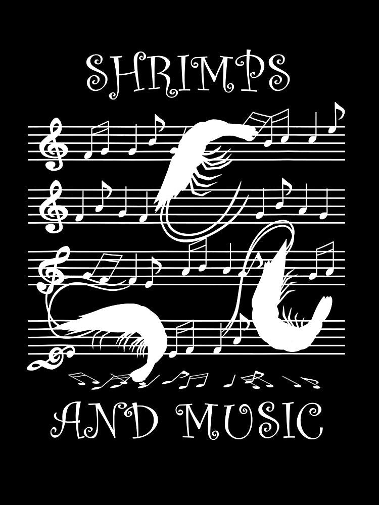 Seafood Fan Music and Shrimps Ironic Saying by osborange