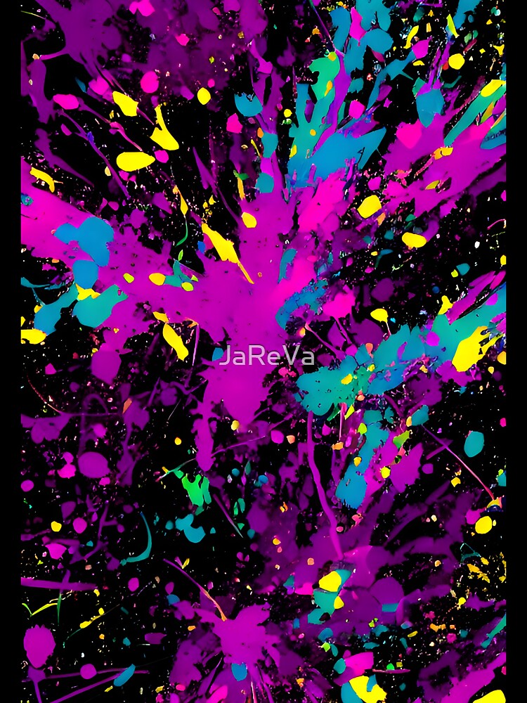 Printed image of paint splatters v8 by JaReVa