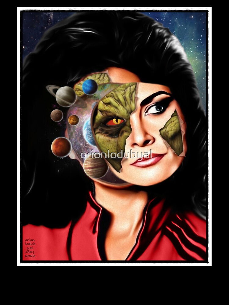 Reptile Alien Visitor Diana Surreal V Inspired Painting by orionlodubyal