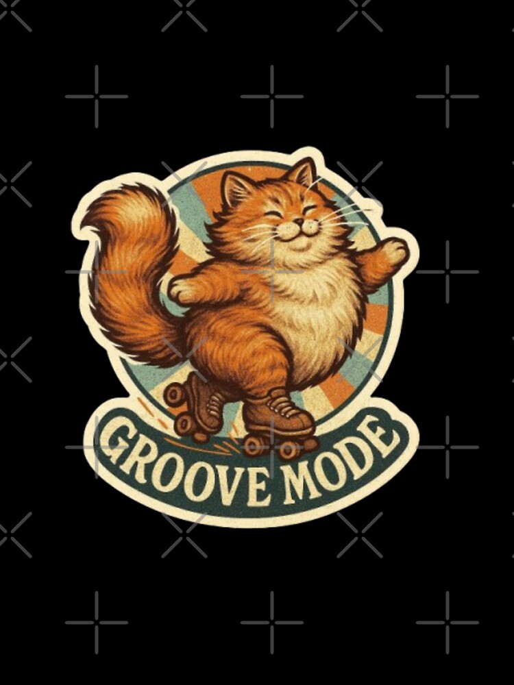 Groove Mode – Vintage Cat Retro 70s Aesthetic | Groovy Kitty Cat Lover Gift Design by Typologystudios