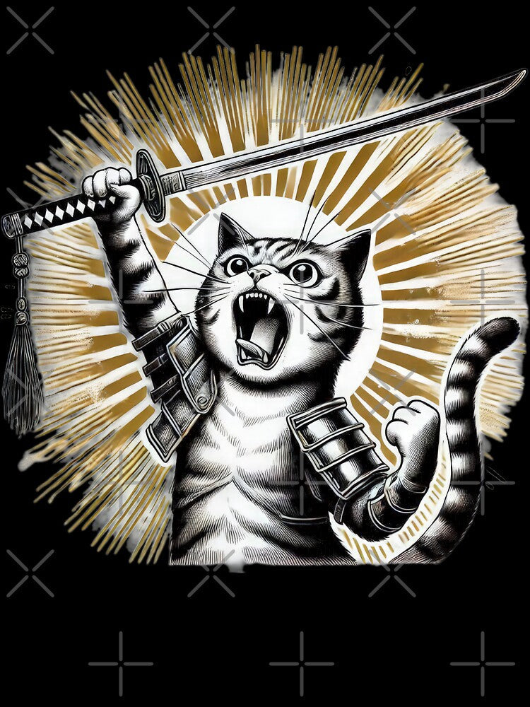 cute funny cat knight cat with a sword , cute cat,cute funny,funny cat by Expressions-Sel