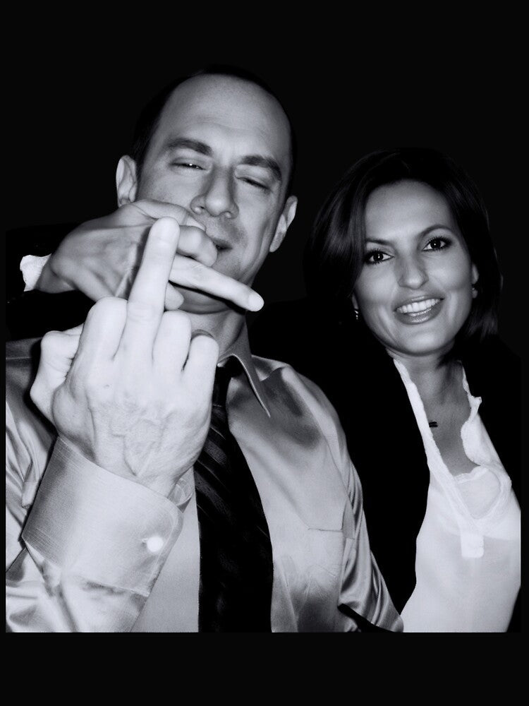 Elliot Stabler And Olivia Benson Actors and musicians giving the middle finger meme by ARTX4ART
