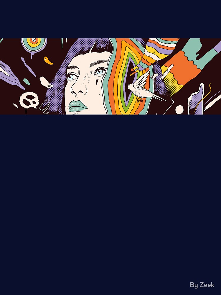 Lady and the open rainbow by By Zeek