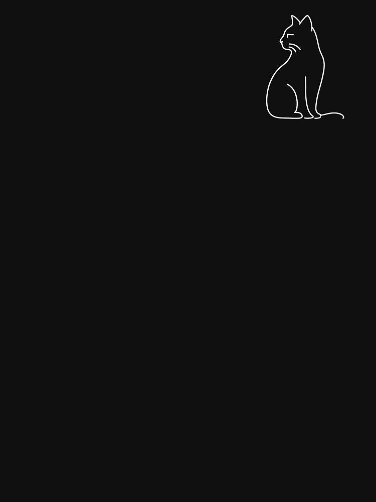 Minimalist Cat – Line Art Feline Design by Flowing States Design Studio