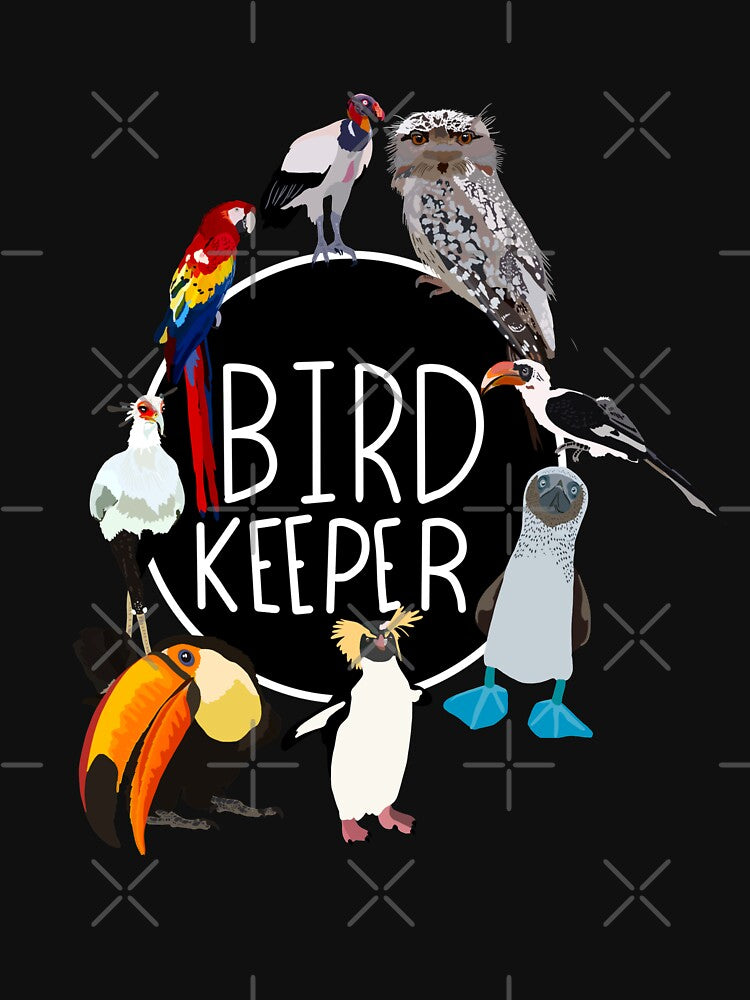 B is for Bird Keeper,Bird Keeper Design – Dedicated Care and Conservation of Avian Wildlife Artwork by PrettylittlepastelUk