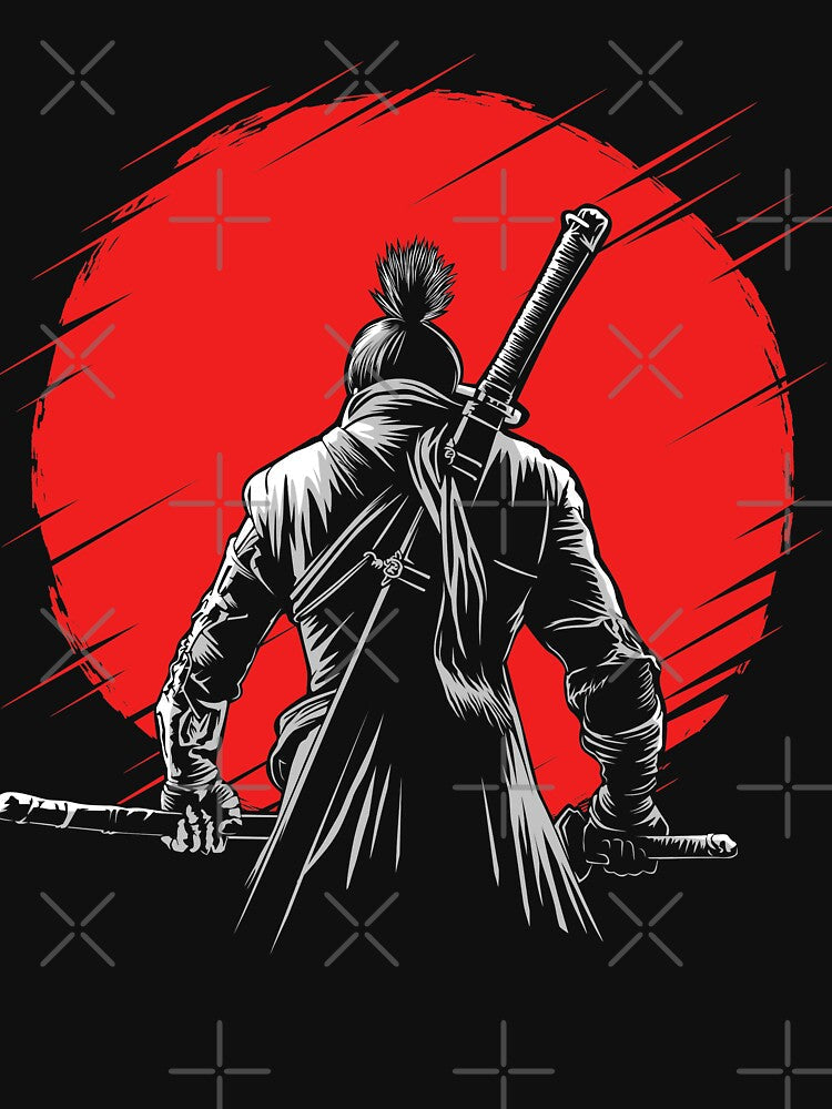 One-armed Wolf red sun 2 by Dan Dee