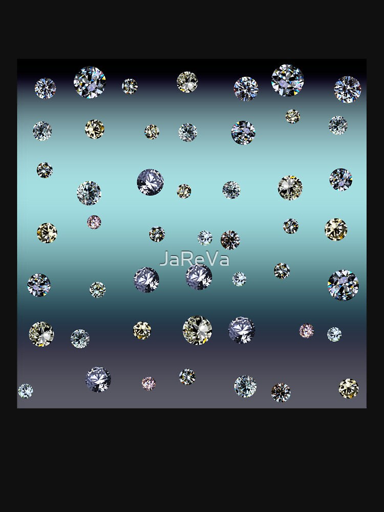 Printed image of Diamond pattern on blue gradient by JaReVa