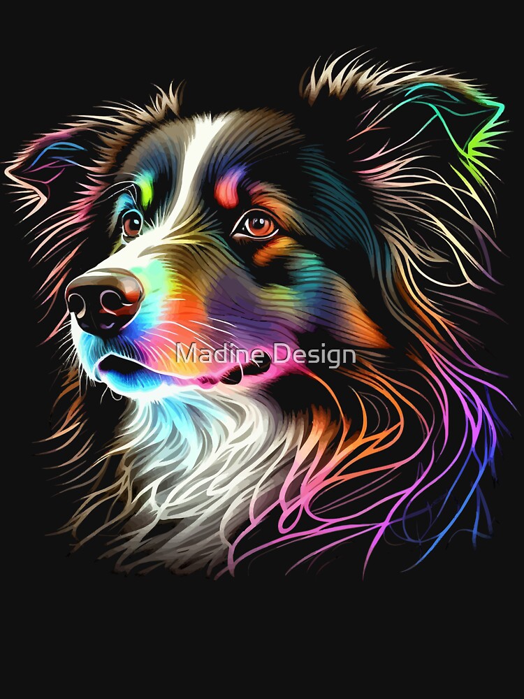 Border Collie Colorful For Dog Owners by Madine Design