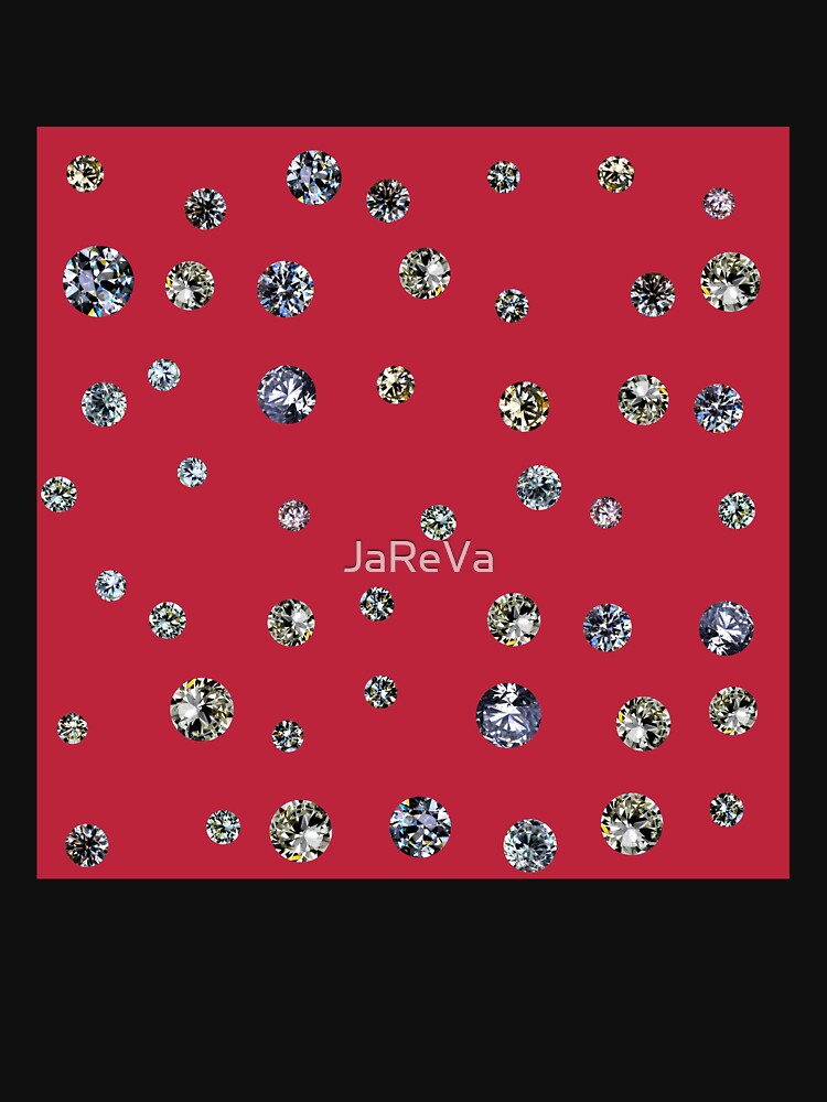 Printed image of Diamond pattern on red background by JaReVa