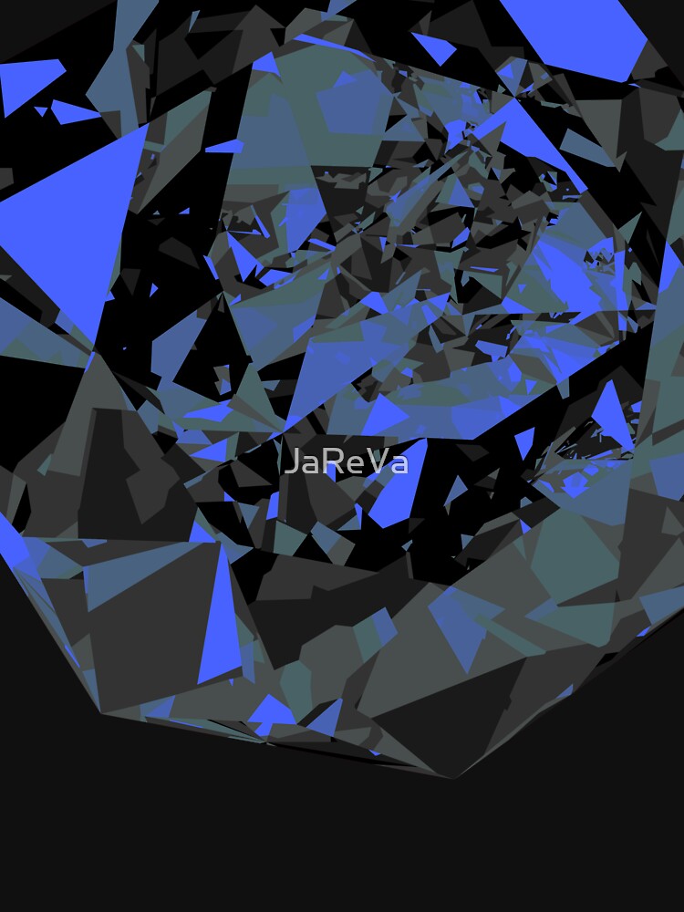 Printed image of blue diamond on black background by JaReVa