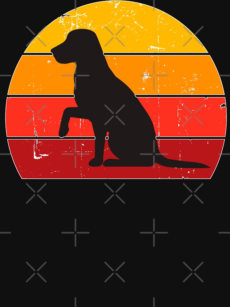 retro sunset with dog silhouette by erozzz