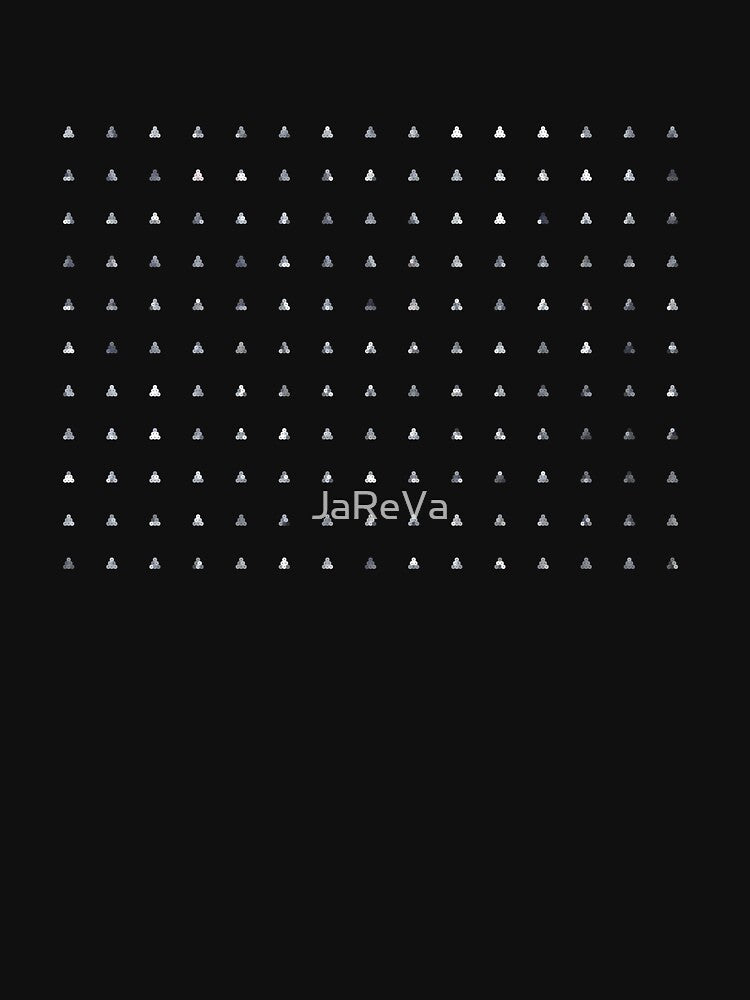 Printed image of silver sequins - pyramid shapes on navy background by JaReVa