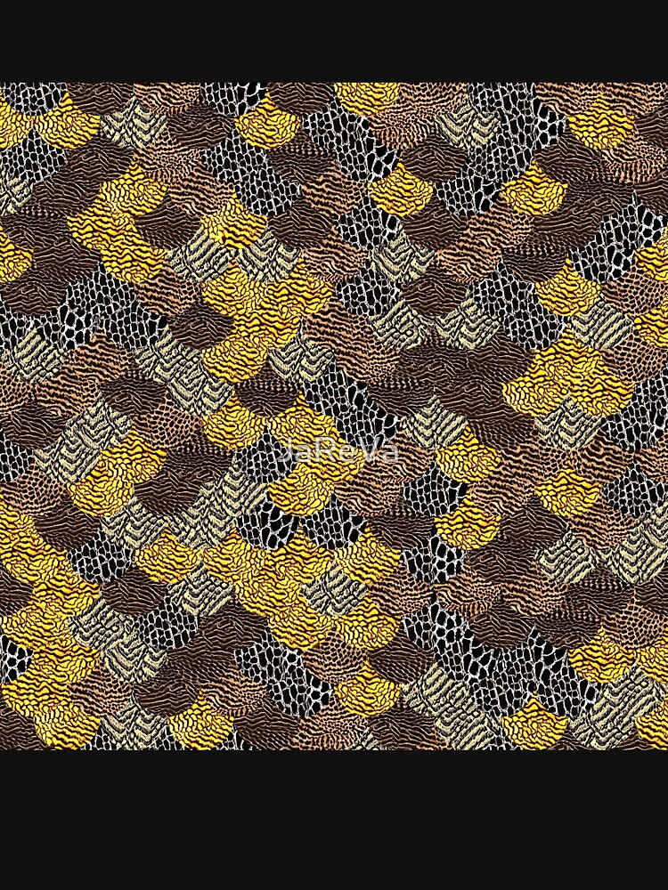 Printed image of mermaid scales filled with images of snake skin texture by JaReVa