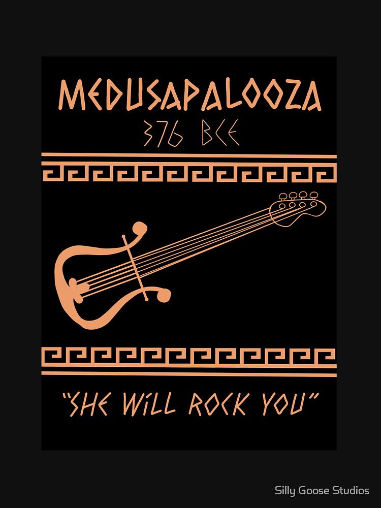 Medusa Palooza (Black/Orange colorway) by Silly Goose Studios