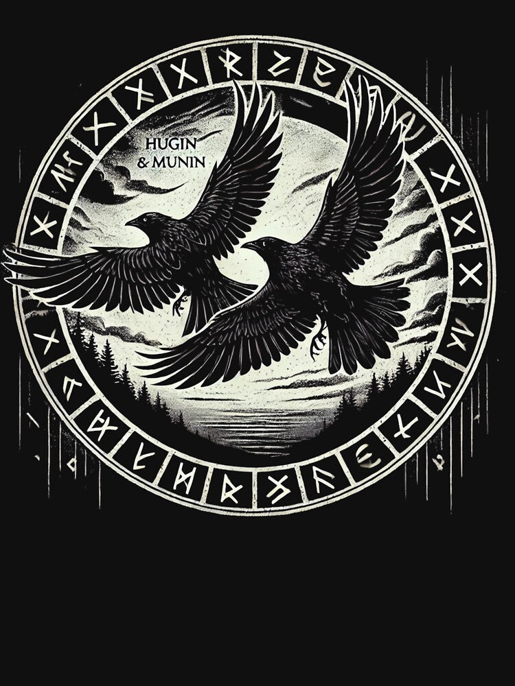 Hugin & Munin – Odin’s Ravens and the Nordic Runes by RavenRunes