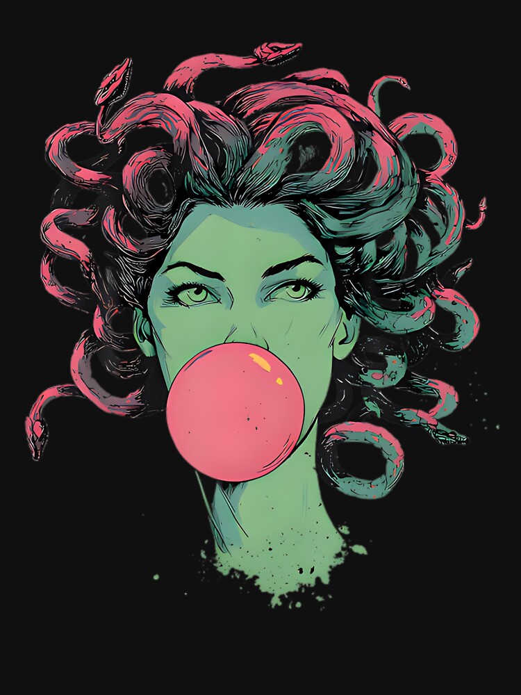 Medusa Bubblegum Mythological Snake Hair Goddess by StickLoveFamily