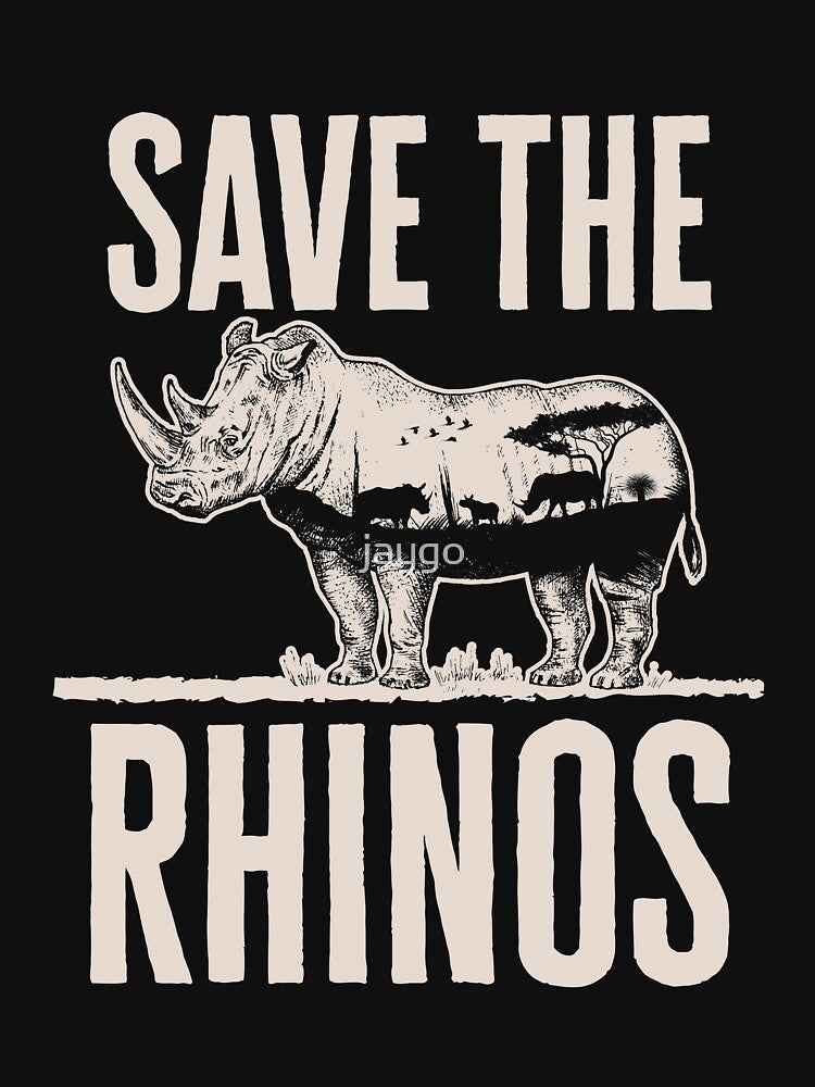 Save the Rhinos Wildlife Activist Rhinoceros Lover by jaygo