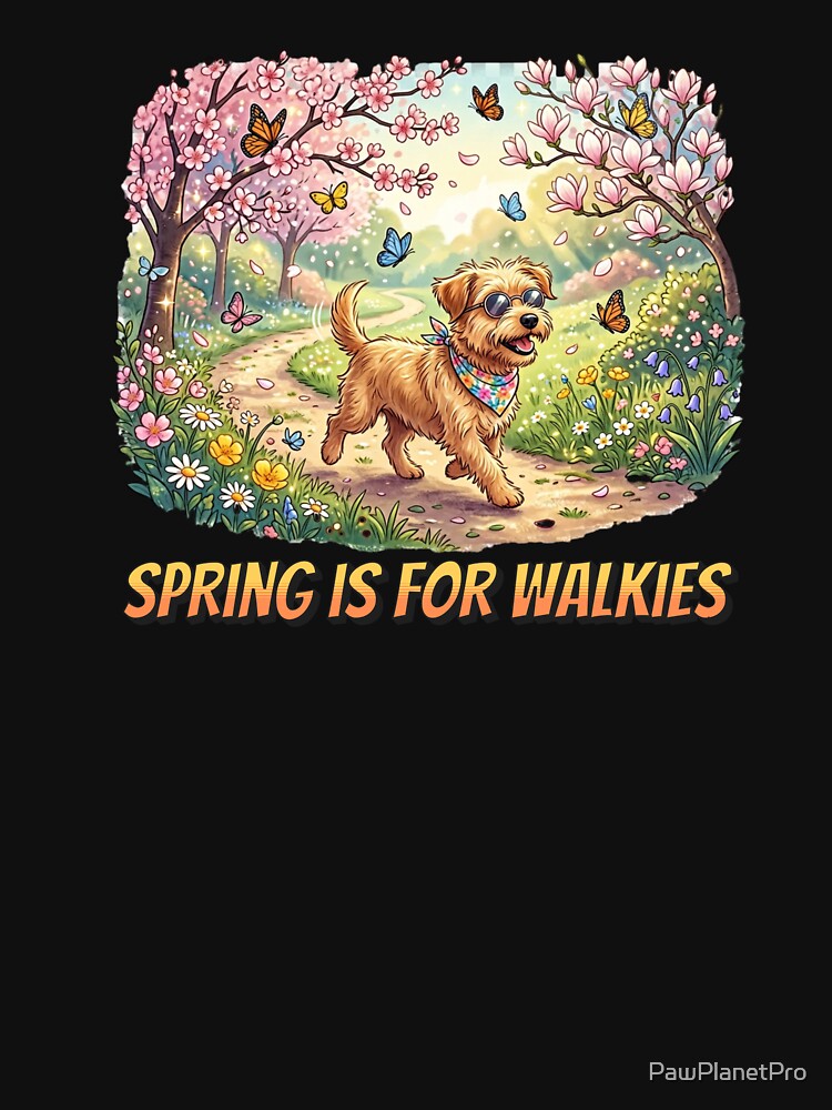 Spring is for Walkies Dog Design by PawPlanetPro