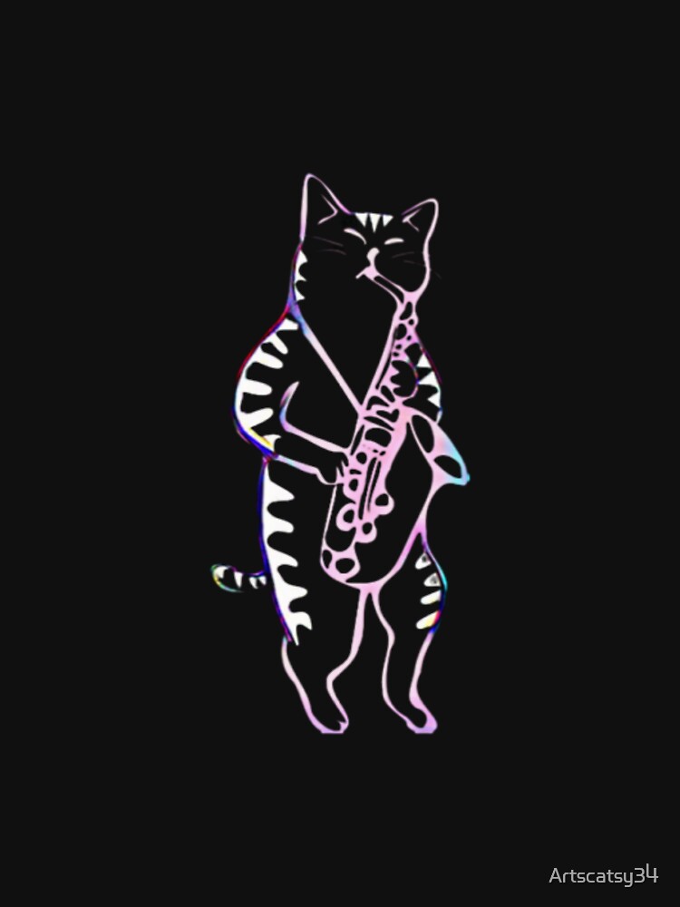 Neon drawn cat by Artscatsy34
