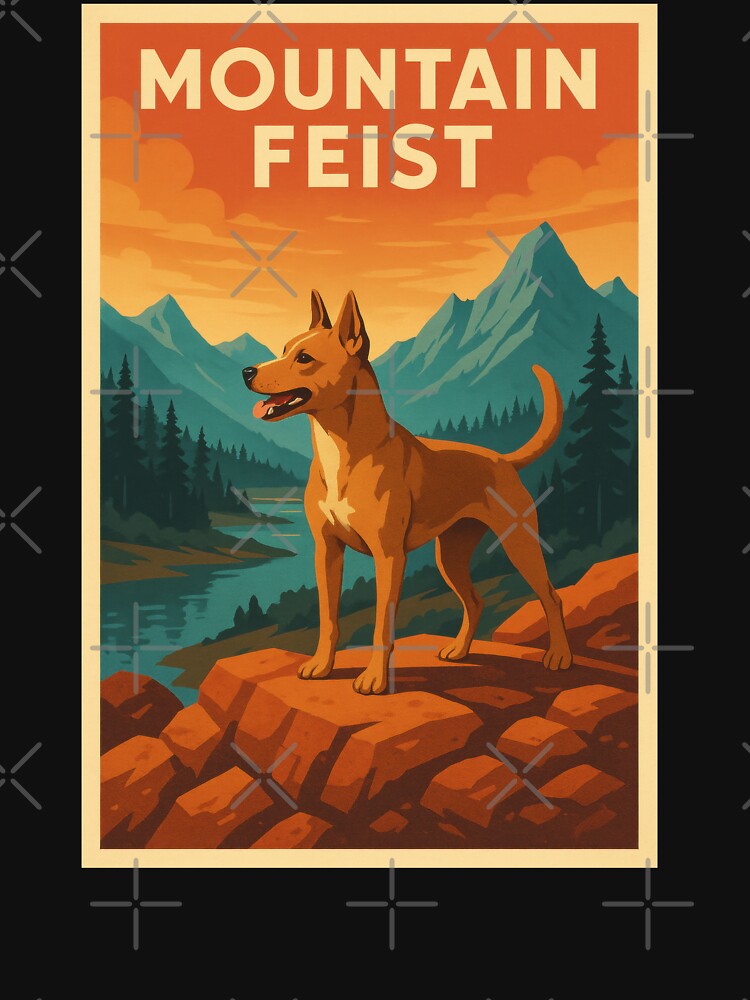 Mountain Feist Vintage Outdoor Poster by Flying Doggo