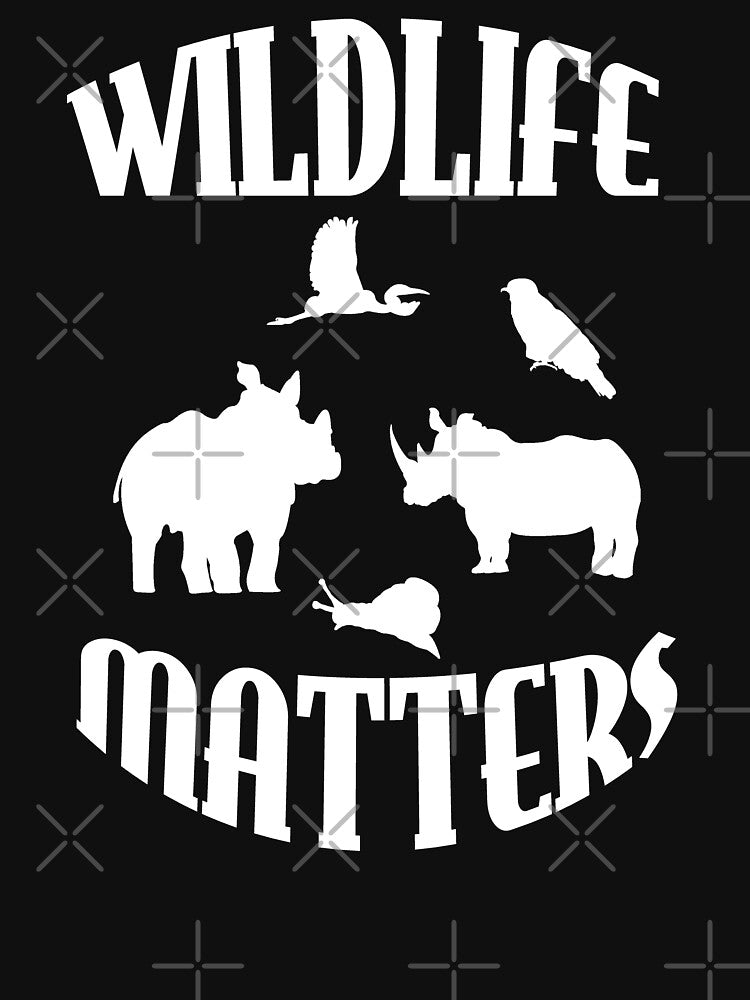 Wildlife matters design with rhinoceroses and other animals. protect the wildlife because all animal lives matter! by NobelFashion
