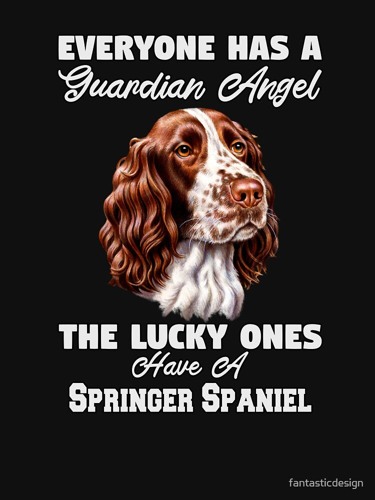 Springer Spaniel Dog Owner Gifts Everyone Has A Guardian Angel by fantasticdesign