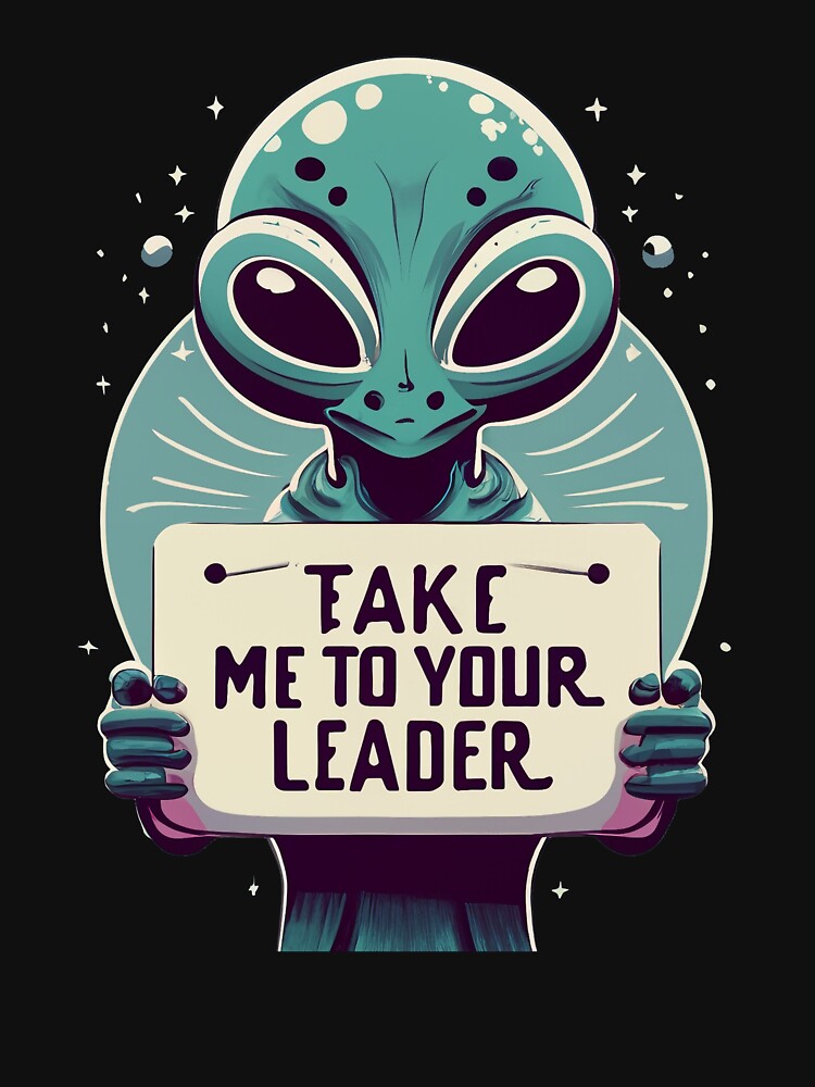 Alien Scifi Vintage Style, Humor by CreationP