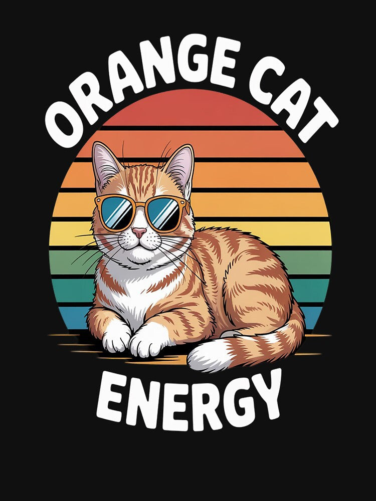 Orange Cat Energy Tabby Cat Men Women Kids by KonopikaaArt