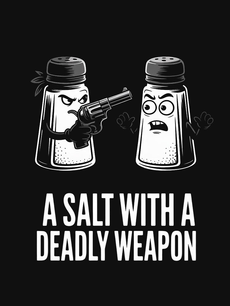 Salt With A Deadly Weapon Novelty Pun by Vexat062Art
