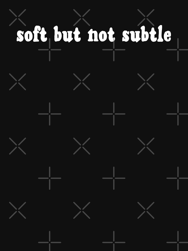 Soft But Not Subtle Minimal Text Statement Design by teeworthy