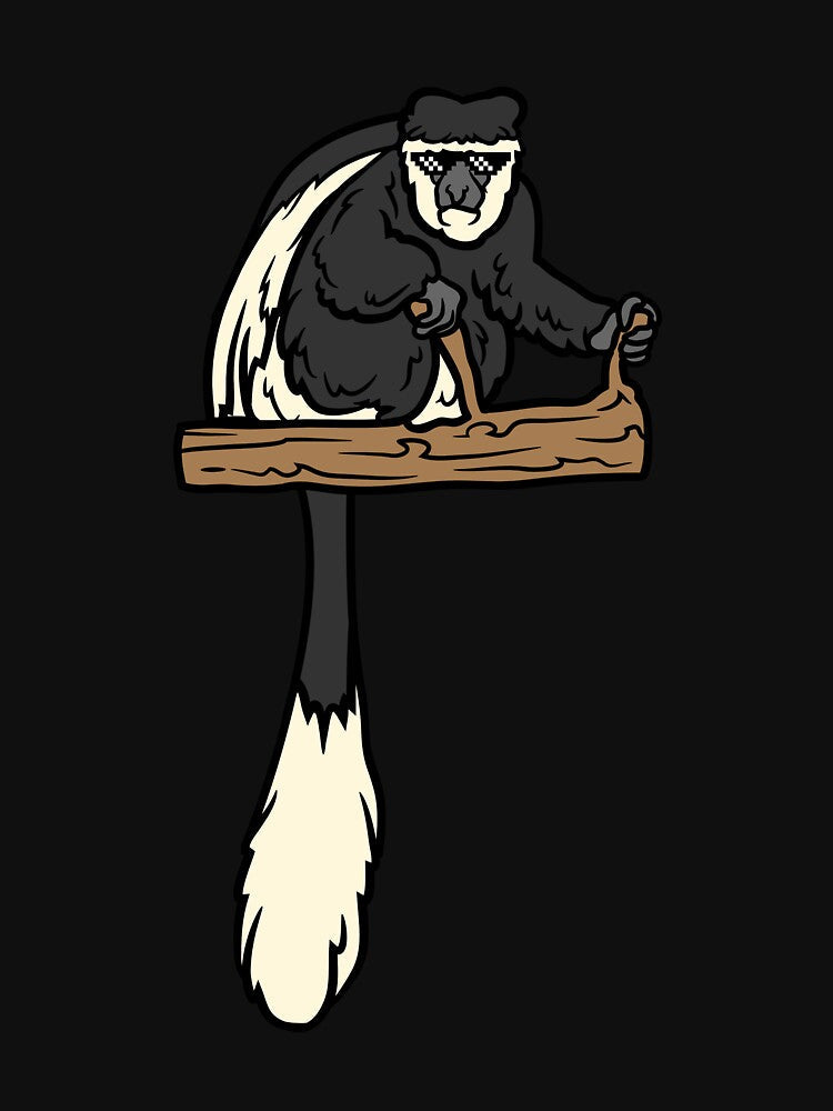 B is for Black and White Colobus by freakystickey