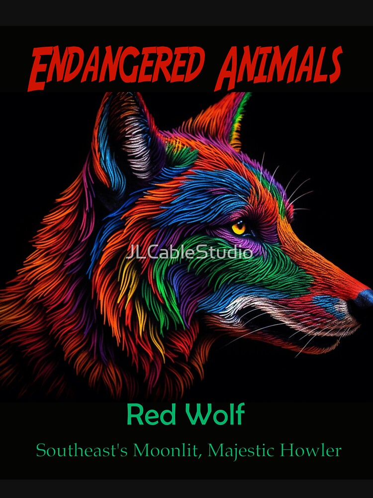 Red Wolf: Southeast's Moonlit, Majestic Howler by JLCableStudio