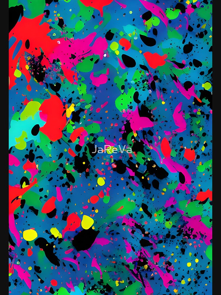 Printed image of paint splatters v4 by JaReVa