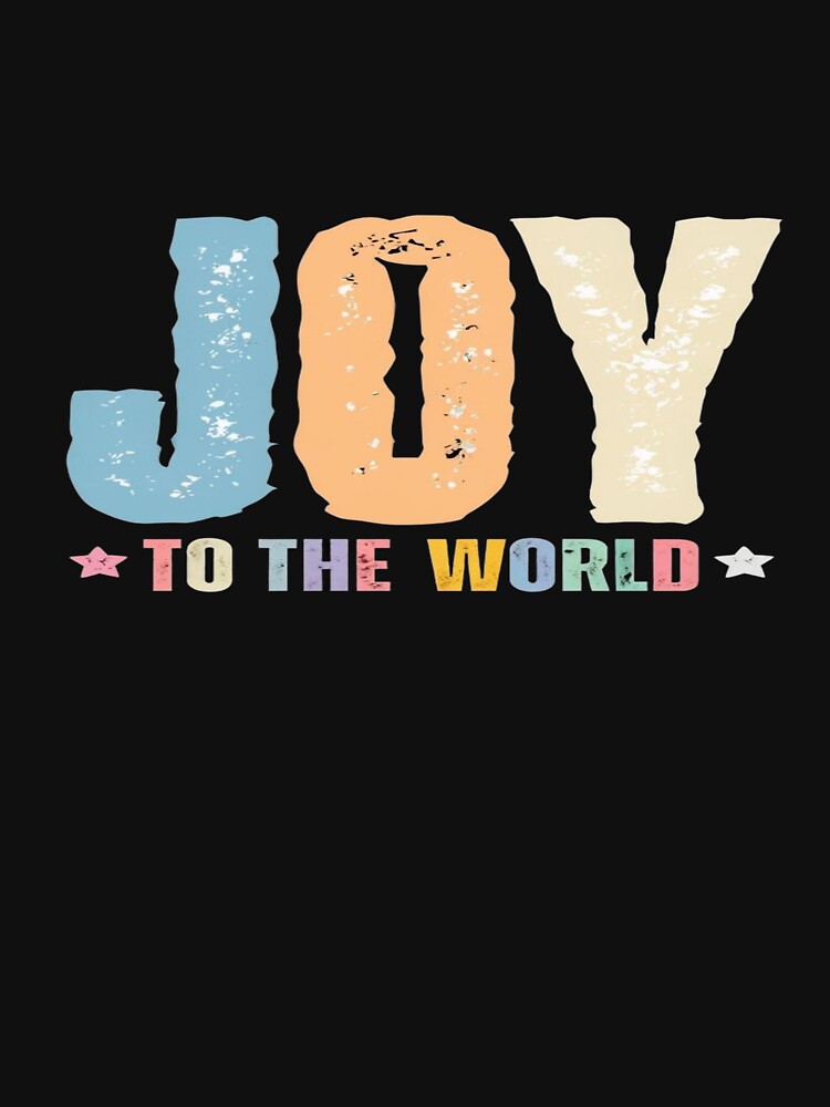 Colorful Distressed “JOY to the World” Holiday Typography – Festive Christmas Season Graphic Art by Bright Nest Studio