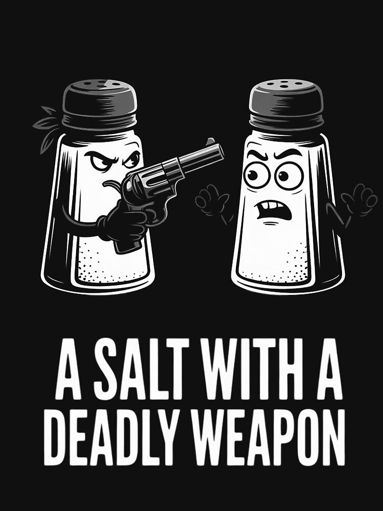 Salt With A Deadly Weapon Novelty Pun by lavethediso