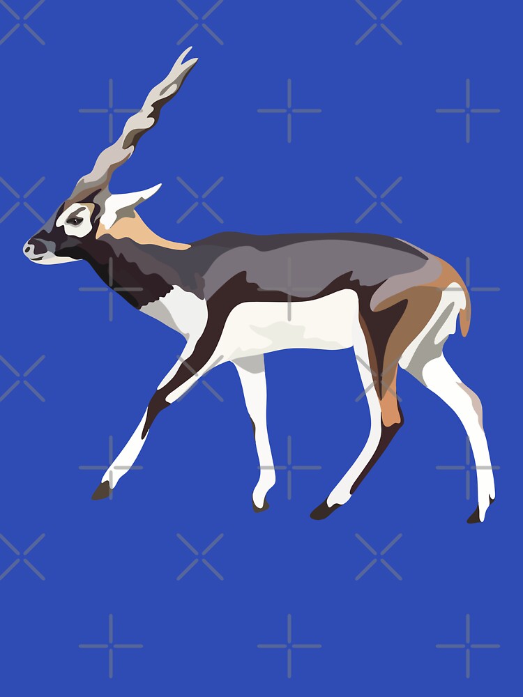 B is for Blackbuck, Blackbuck – Graceful Antelope of India Wildlife Illustration by PrettylittlepastelUk