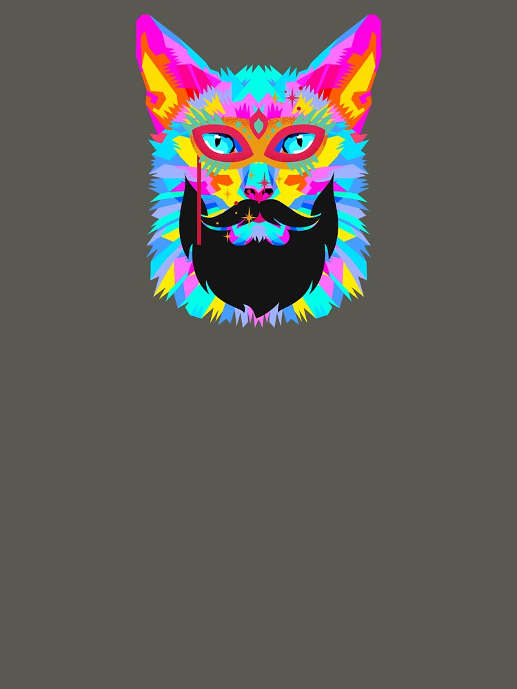Funny cat with a beard by mahmoudfarrag