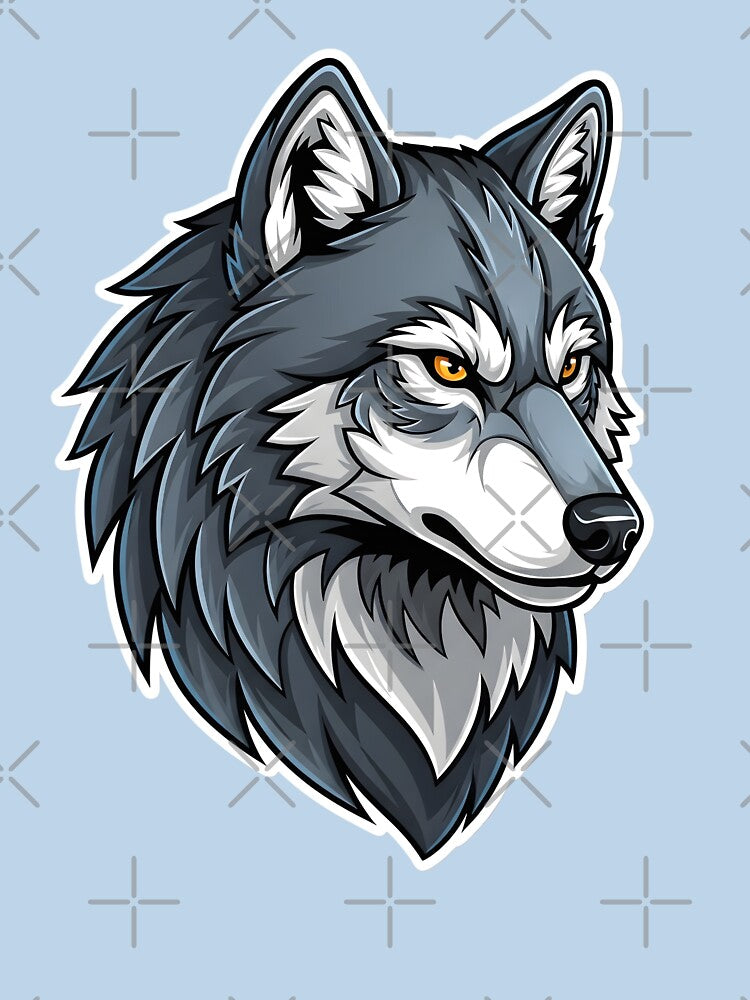 Fierce Wolf Head by Printora Gallery