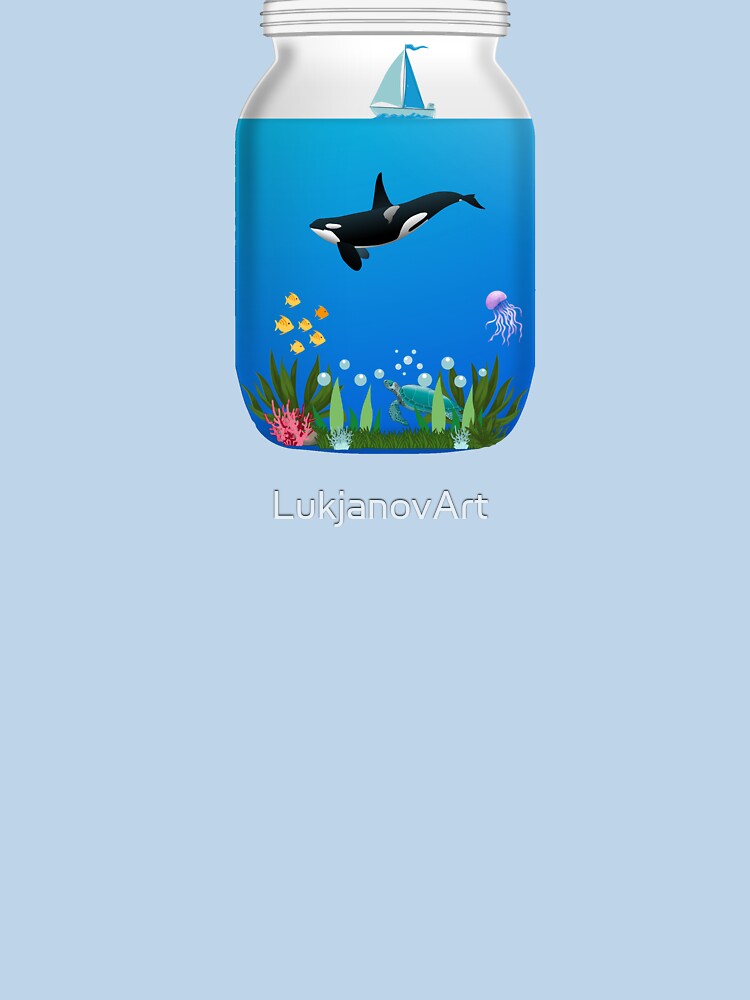 Sea world in a jar - Kawaii by LukjanovArt