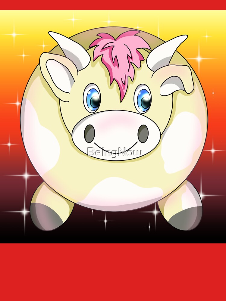 sunset kawaii cow by BeingNow