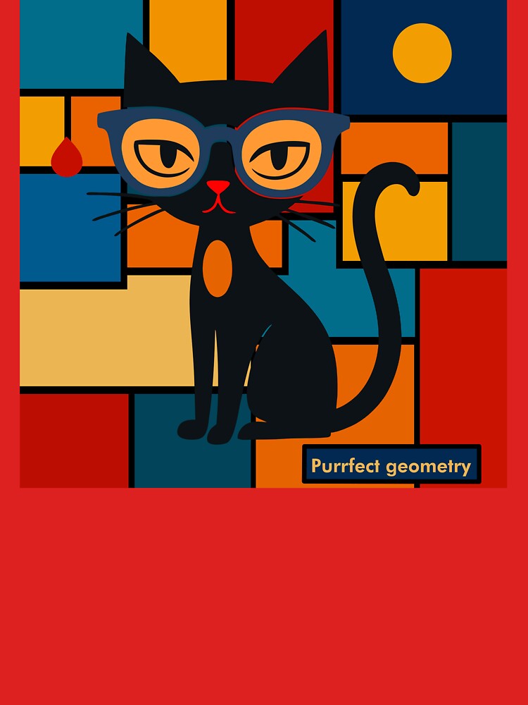 Purrfect Geometry – Retro Modern Cat Design by ElisabethRaven