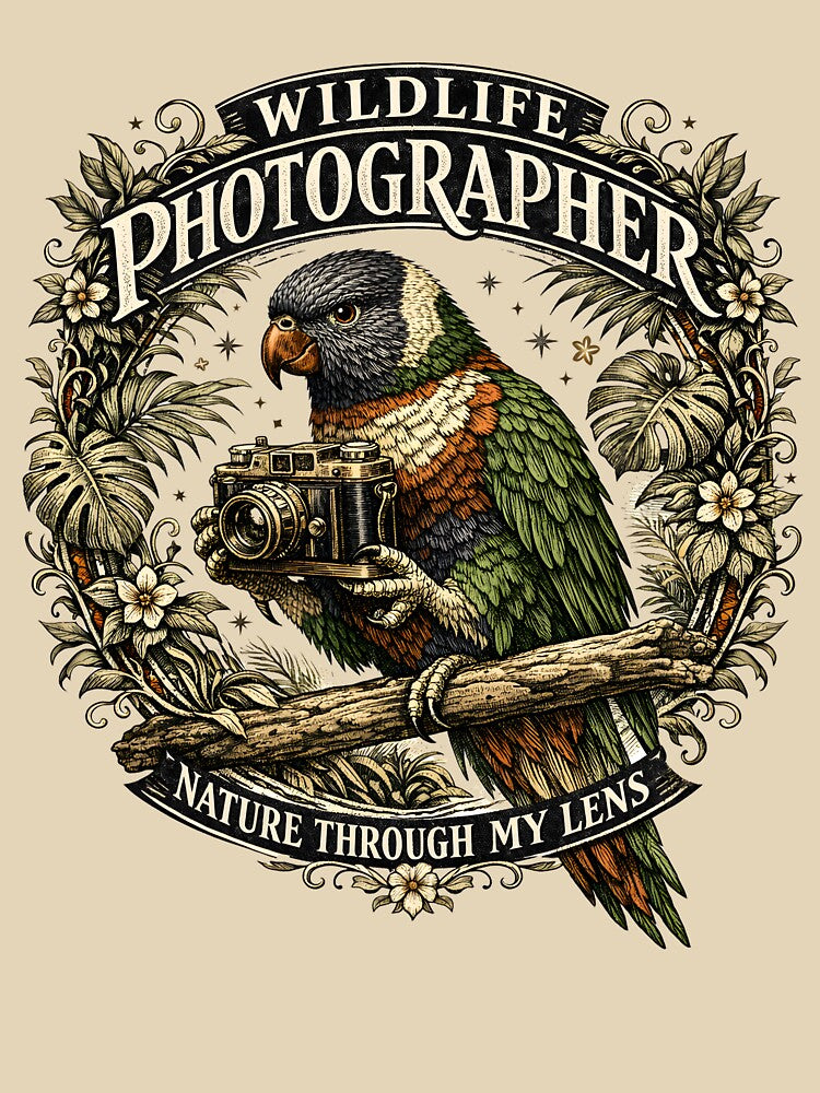 Vintage Wildlife Photographer Bird Nature Photography Lorikeet Nature Through My Lens Photographer Design by swanwon Store