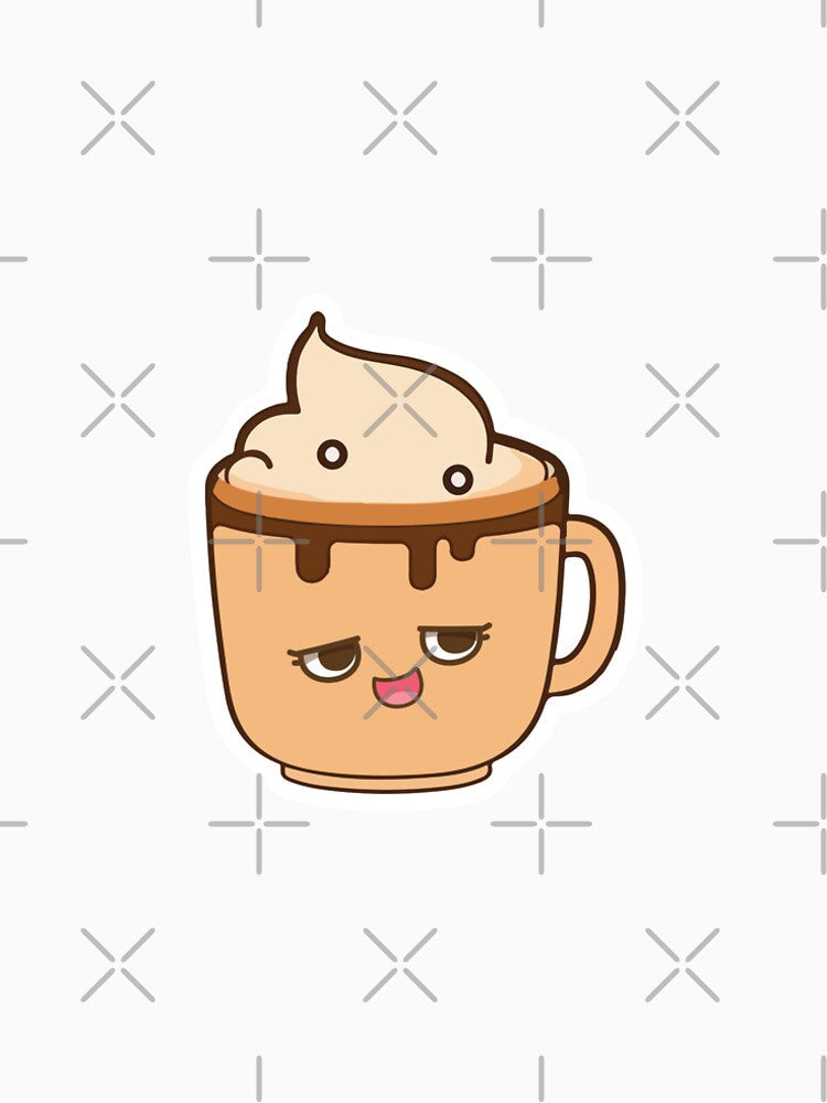 Kawaii Coffee First: Aesthetic Minimalist Design by Zanoozi Art Prints