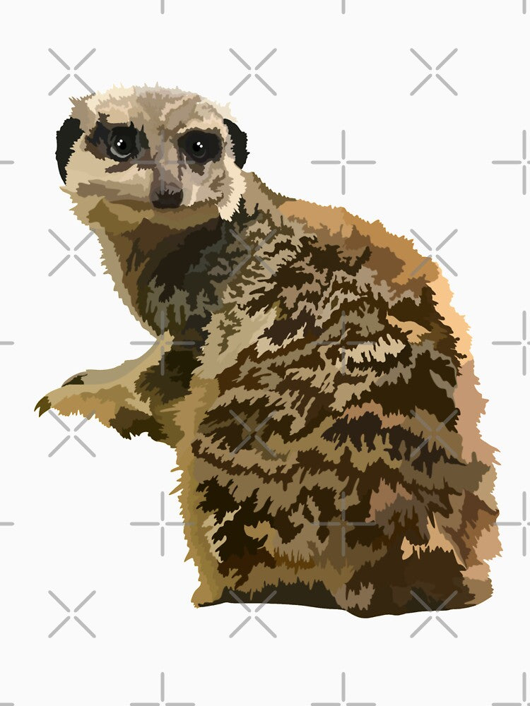 M is for Meerkat,Meerkat Artwork – Playful Desert Mammal Illustration and Wildlife Design by PrettylittlepastelUk