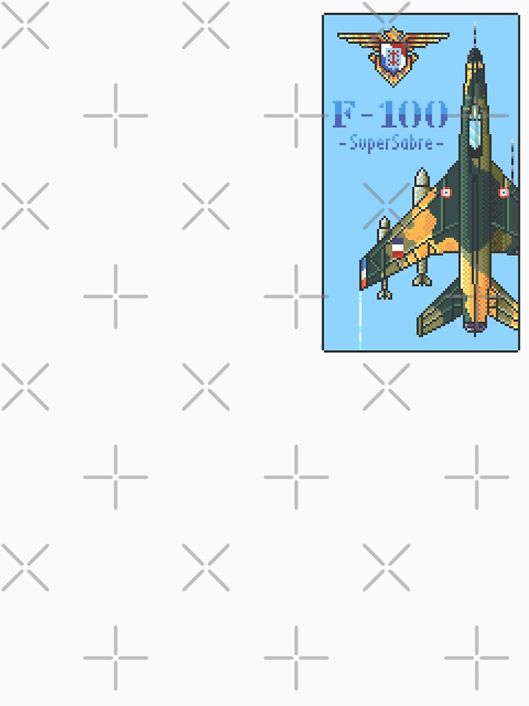 F-100 SuperSabre PixelArt (French Air Force) - Gold Badge Edition by OriginWave