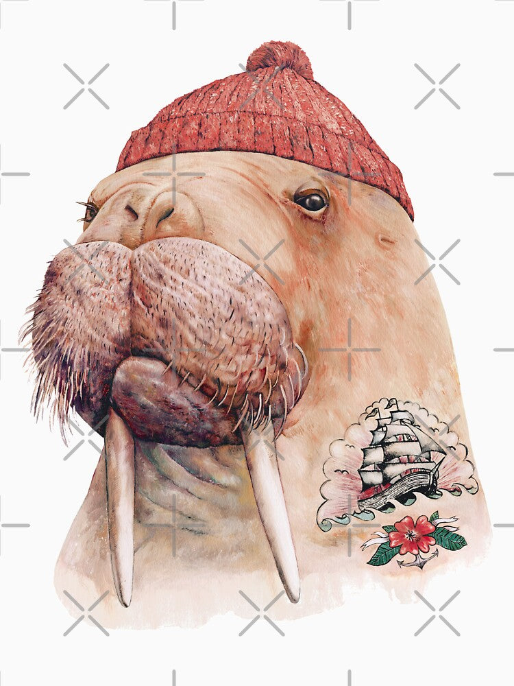 Tattooed Walrus (Red) by AnimalCrew