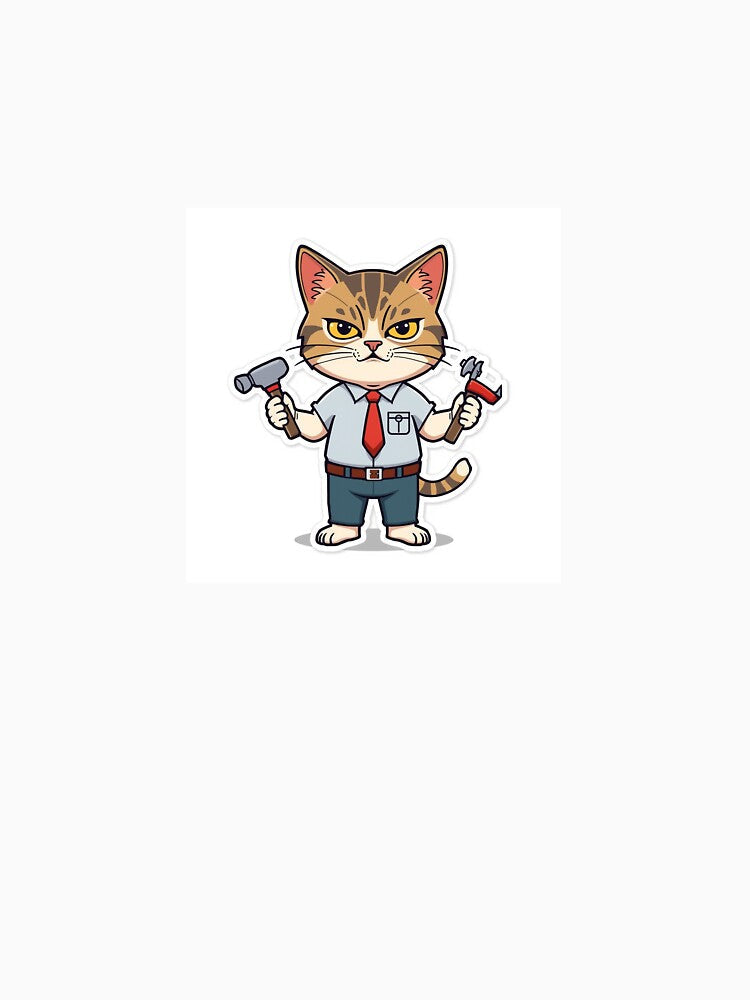 Office cat by Line & Prime Paws