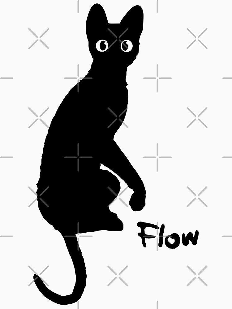 Flow / Straume / dark grey cat by JCBA